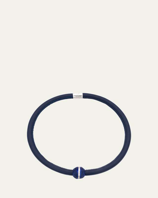 Barbarella Bracelet with White Diamonds and Blue Sapphires